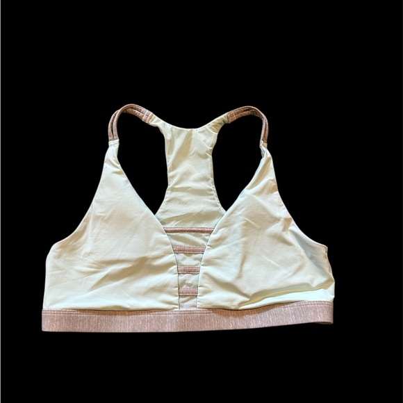 PINK Victoria's Secret Teal and Gray Racerback Sports Bra - Picture 1 of 3